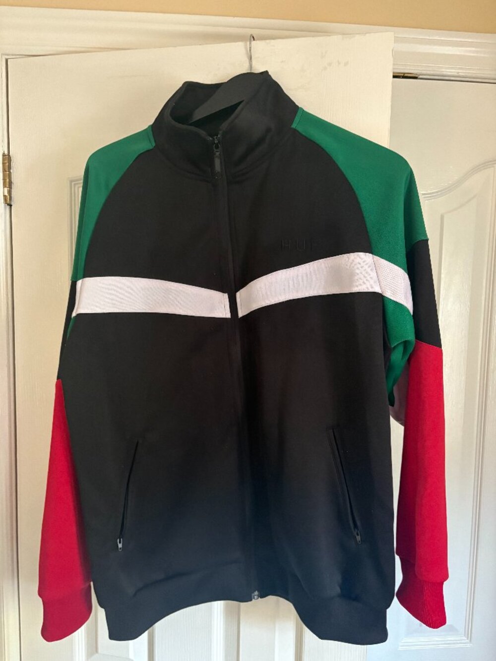 HUF Worldwide Track Jacket – Black (Men’s Size Large)